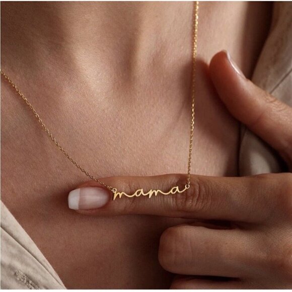 Anthropologie Jewelry - 18K Gold Plated Mama necklace stainless steel perfect for Mother’s Day gift